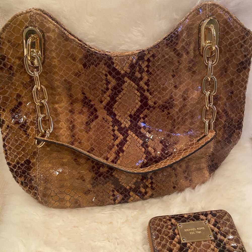 Michael Kors Python Purse And Wallet - image 2